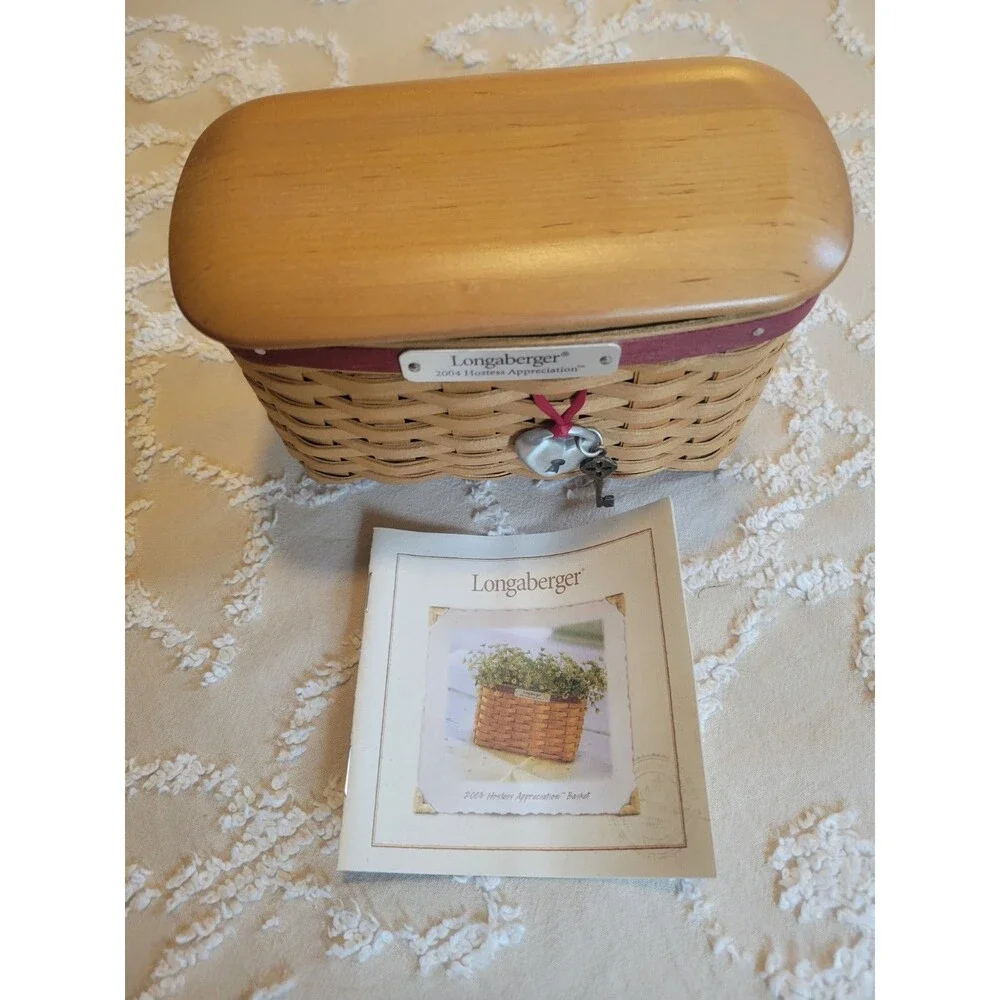 Longaberger 2004 Hostess Appreciation Basket Lid Protector Tie-on New